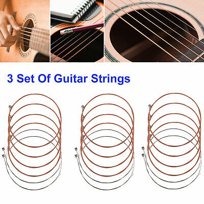 3 Set Of 6pcs Guitar Strings Steel String For Acoustic Eletric 1st-6th Colorful