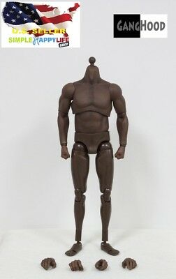 Ganghood 1/6 Muscular Body African Skin Tone For Black Panther Mike Tyson ❶usa❶